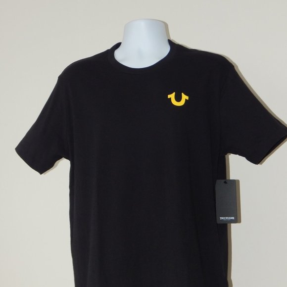 NWT MEN’S TRUE RELIGION Bright HS BUDDHA GRAPHIC  Crew Neck BLACK T SHIRT LARGE - Picture 2 of 5
